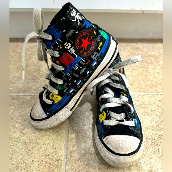 CONVERSE All-Star Kids  ‘Ready Player One’ Hi-Top Sneakers—Size 12 - Picture 1 of 4